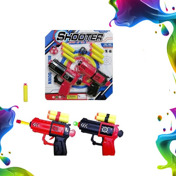 Twin Pack Foam Dart Shooter Toy Guns