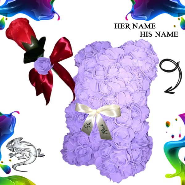 Forever Rose Bear - Personalised - Image 2