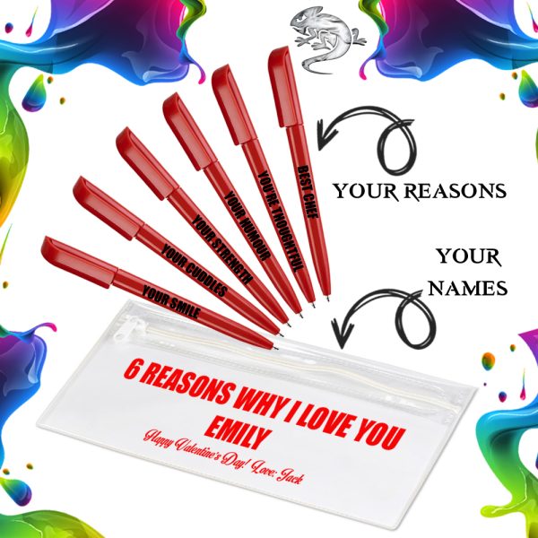 Valentines Personalised Pen Set- Reasons Why I Love You