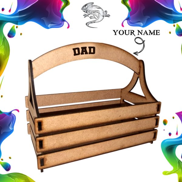 Wooden Engraved Personalized Gift Basket