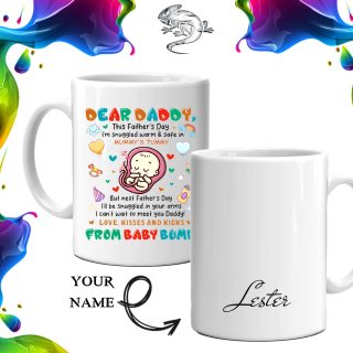Baby Bump Personalized Fathers Day Mug