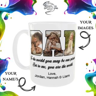 Dad Personalised Photo Mug With Kids Names
