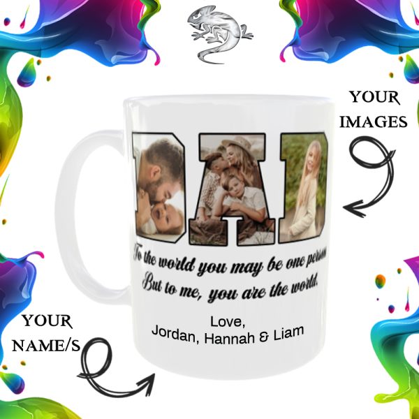 Dad Personalised Photo Mug With Kids Names