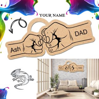 Fist Bump Personalised Wall Decor- One