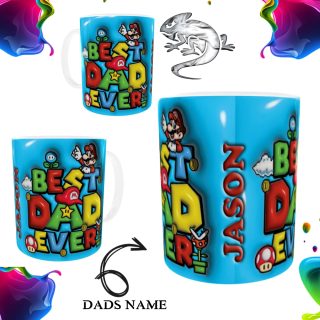 Super Mario Best Dad Ever Personalized Mug