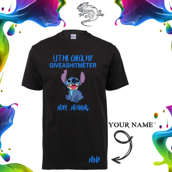 Stitch Giveashitmeter T-Shirt