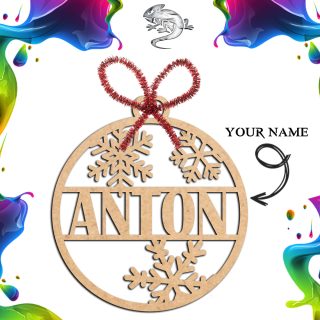 Christmas Name Wooden Tree Decor