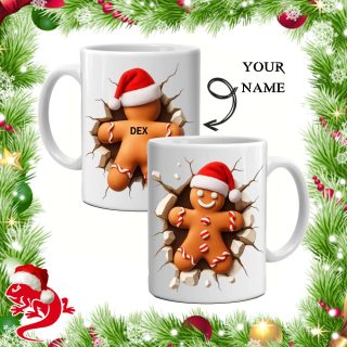 Gingerbread Man Personalised Mug