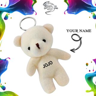 Personalised Plush Teddy Keyring