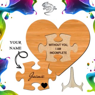 Personalised Heart Puzzle Piece