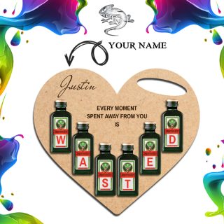 Wasted Personalised Jagermeister Heart
