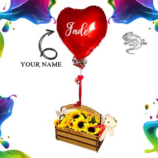 Sunflower Personalised Valentines Gift Set