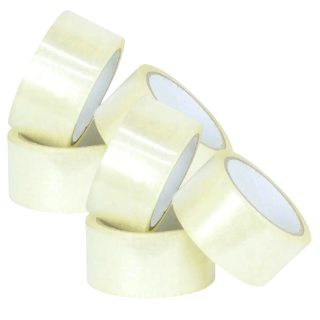 6pc 50m Clear Buff Tape Bulk Pack