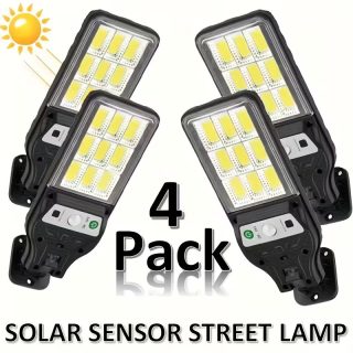 4 Pack Solar Street Lamp Set