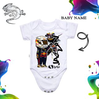 F1 Racing Personalised Babygrow