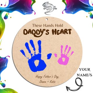 These Hands Hold Daddys Heart Wall Decor