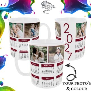 Personalised 2027 Photo Calendar Mug