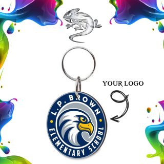 50pc Branded Promotional Circle Keyrings