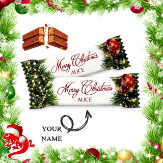 Christmas Personalised KitKat White